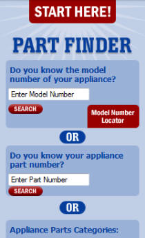 Appliance parts finder