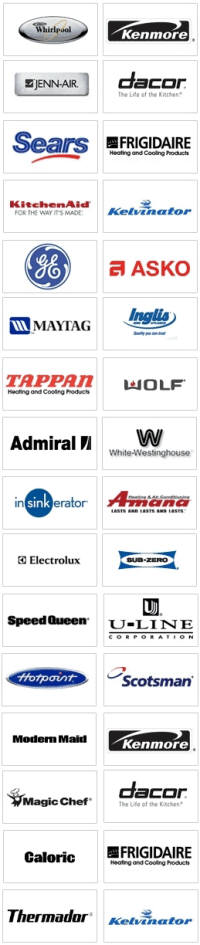 Major appliance brands